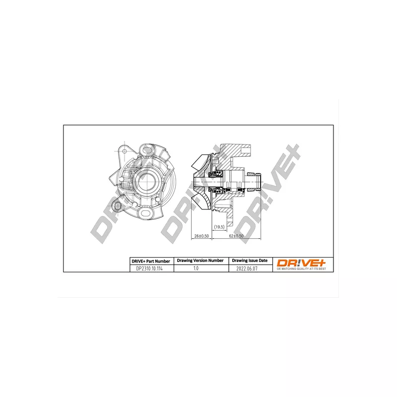 Pompe à eau, refroidissement du moteur Dr!ve+ DP2310.10.114