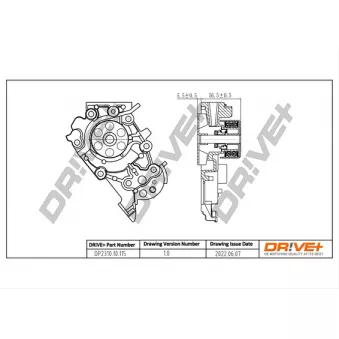 Pompe à eau, refroidissement du moteur Dr!ve+ DP2310.10.115