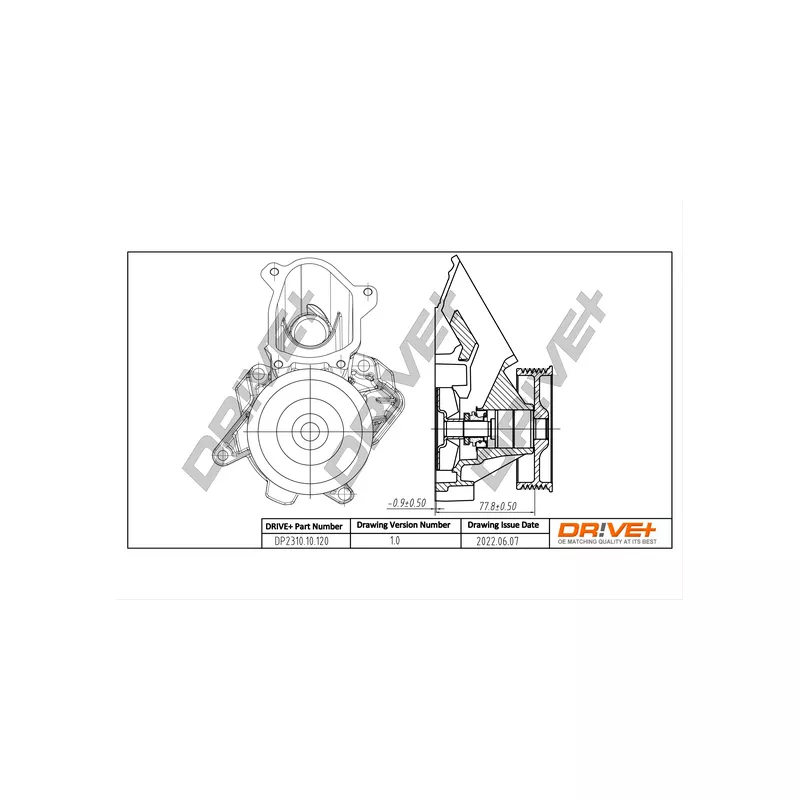 Pompe à eau, refroidissement du moteur Dr!ve+ DP2310.10.120