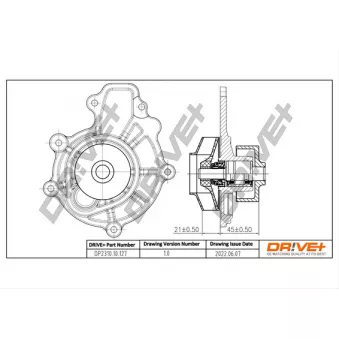 Pompe à eau, refroidissement du moteur Dr!ve+ DP2310.10.127