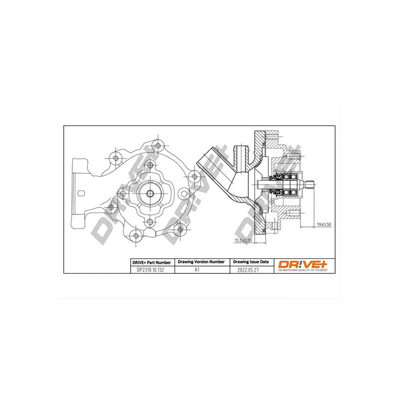Pompe à eau, refroidissement du moteur Dr!ve+ DP2310.10.132