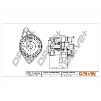 Pompe à eau, refroidissement du moteur Dr!ve+