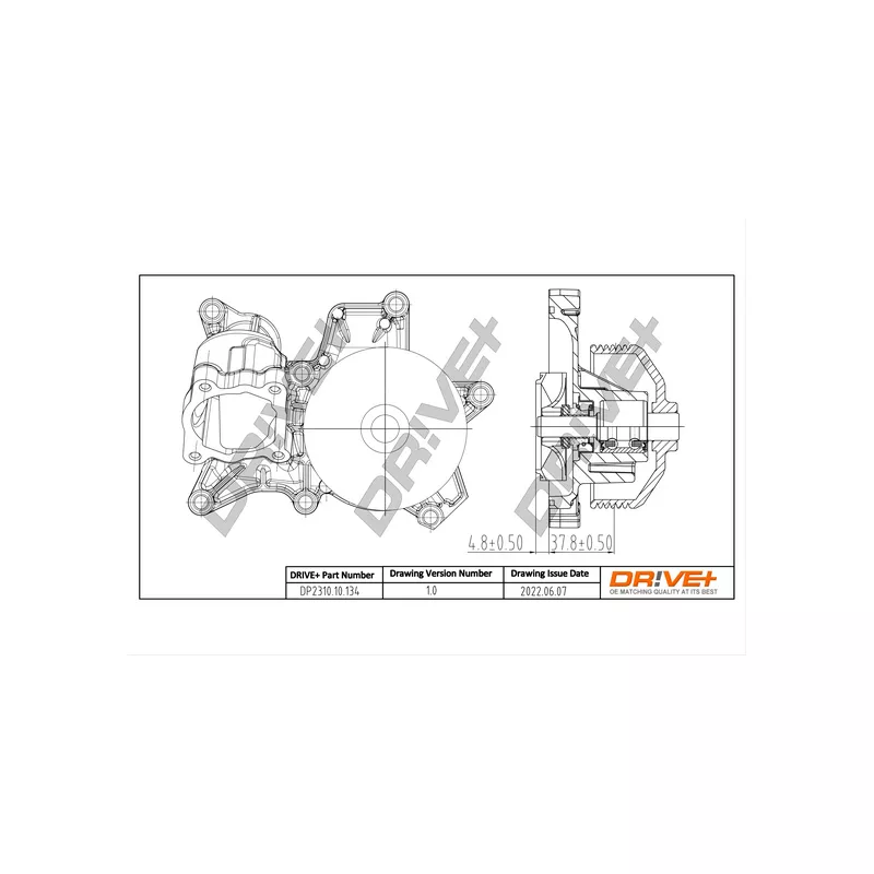Pompe à eau, refroidissement du moteur Dr!ve+ DP2310.10.134