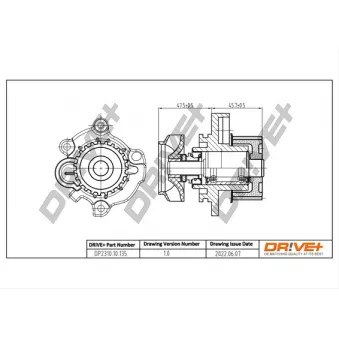 Pompe à eau, refroidissement du moteur Dr!ve+ DP2310.10.135