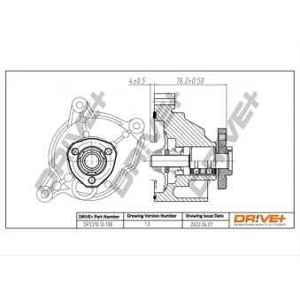 Pompe à eau, refroidissement du moteur Dr!ve+ DP2310.10.138