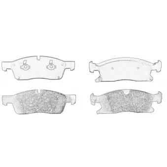 Jeu de 4 plaquettes de frein avant OE 68052370AE
