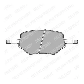 Jeu de 4 plaquettes de frein avant DELPHI LP1015