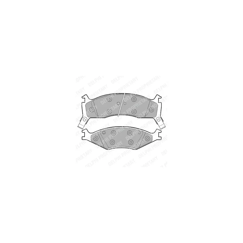 Jeu de 4 plaquettes de frein avant DELPHI LP1021