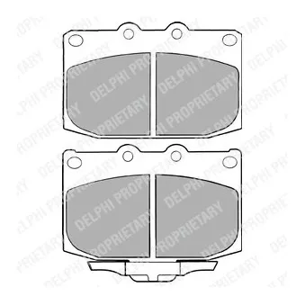 Jeu de 4 plaquettes de frein avant DELPHI LP1060