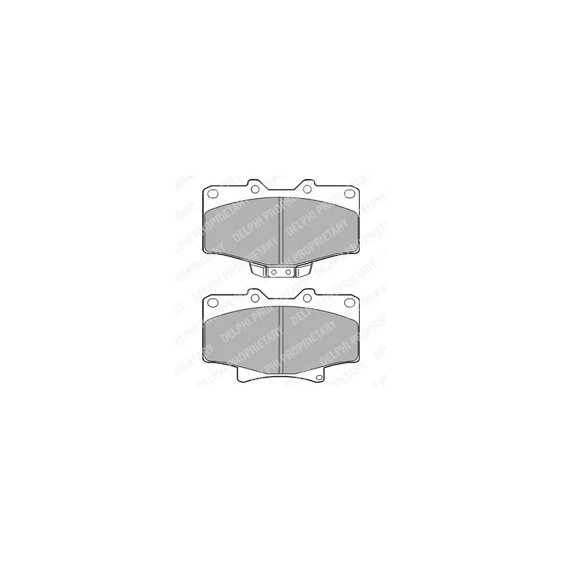 Jeu de 4 plaquettes de frein avant DELPHI LP1070