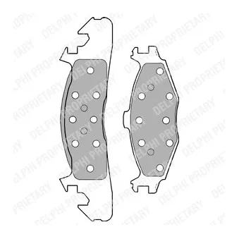 Jeu de 4 plaquettes de frein avant DELPHI LP1163