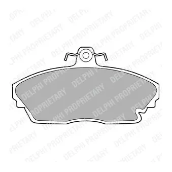 Jeu de 4 plaquettes de frein avant DELPHI LP1210