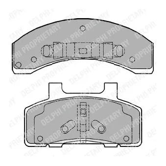 Jeu de 4 plaquettes de frein avant DELPHI LP1216