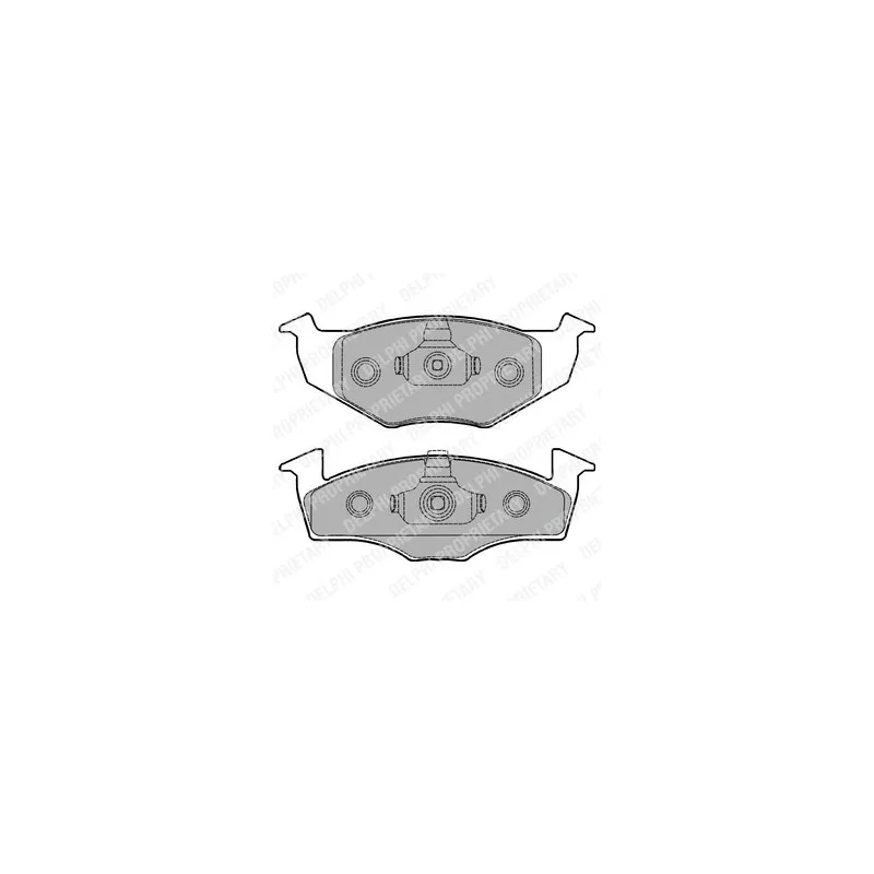 Jeu de 4 plaquettes de frein avant DELPHI LP1249