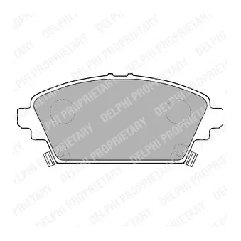 Jeu de 4 plaquettes de frein avant DELPHI LP1503