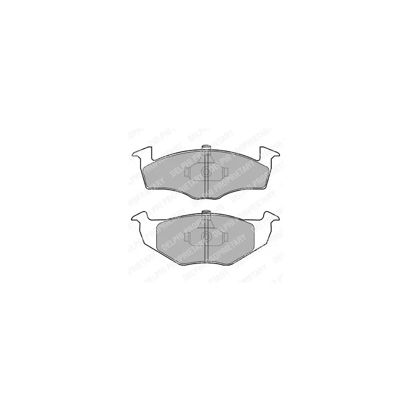 Jeu de 4 plaquettes de frein avant DELPHI LP1601