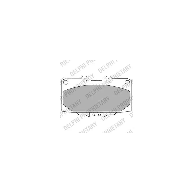 Jeu de 4 plaquettes de frein avant DELPHI LP2044
