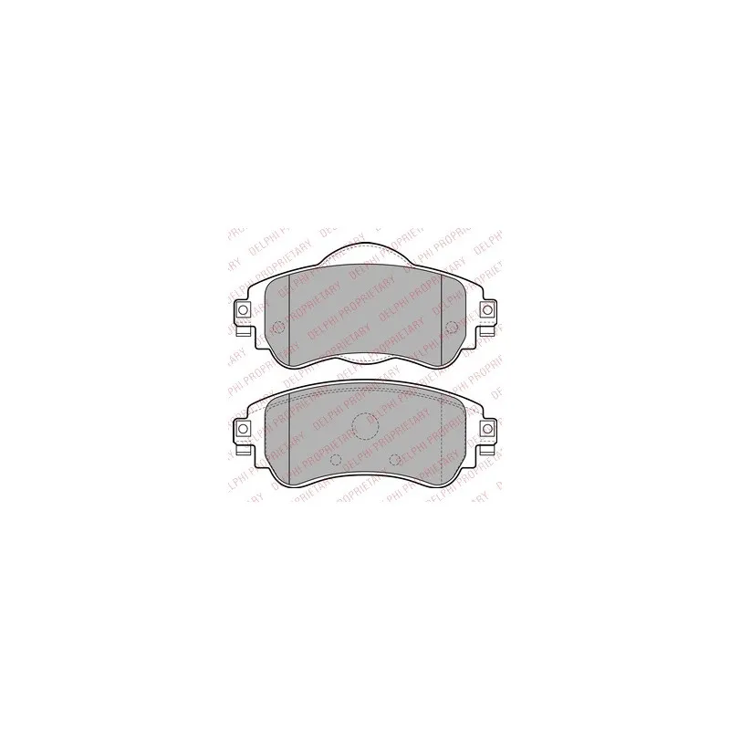 Jeu de 4 plaquettes de frein avant DELPHI LP2228