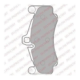 Jeu de 4 plaquettes de frein avant DELPHI LP2232