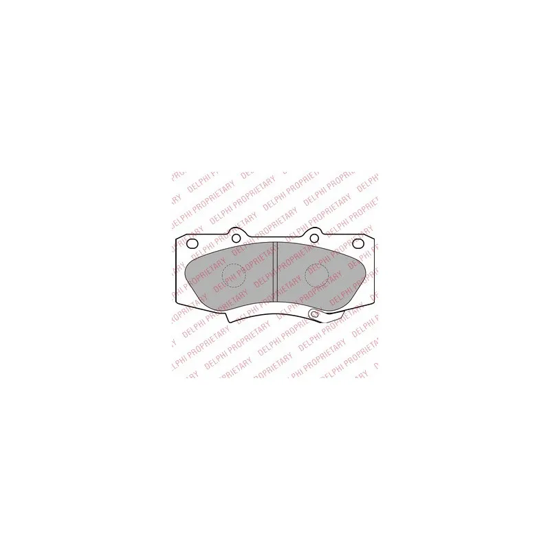 Jeu de 4 plaquettes de frein avant DELPHI LP2244