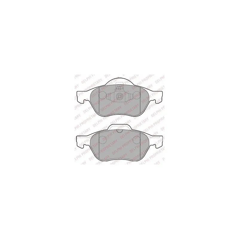 Jeu de 4 plaquettes de frein avant DELPHI LP2252