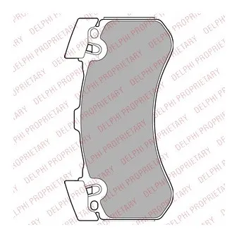 Jeu de 4 plaquettes de frein avant DELPHI LP2283