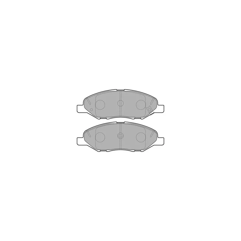 Jeu de 4 plaquettes de frein avant DELPHI LP3169