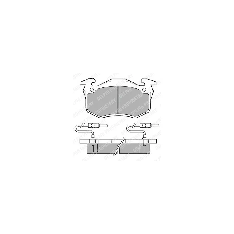 Jeu de 4 plaquettes de frein avant DELPHI LP350