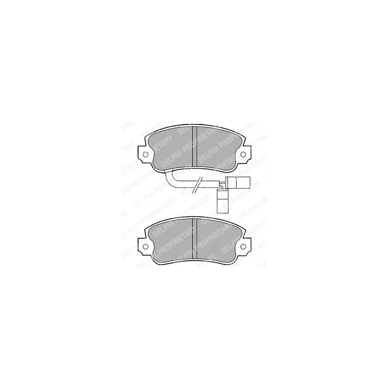 Jeu de 4 plaquettes de frein avant DELPHI LP433