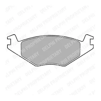 Jeu de 4 plaquettes de frein avant DELPHI LP505
