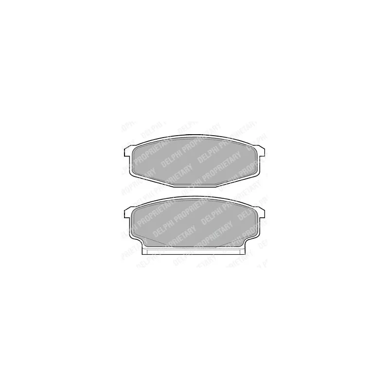 Jeu de 4 plaquettes de frein avant DELPHI LP610