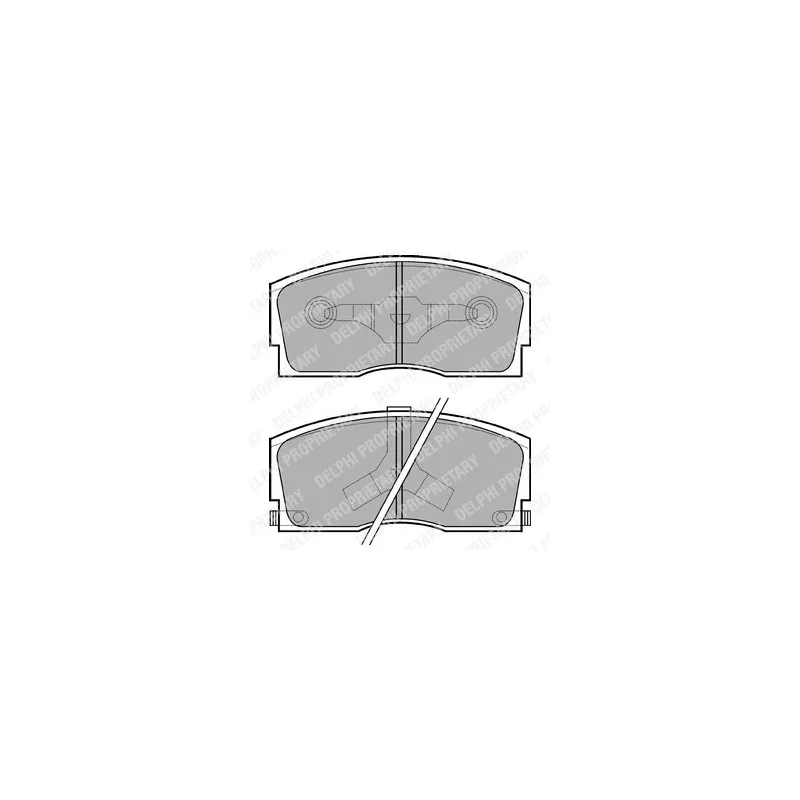 Jeu de 4 plaquettes de frein avant DELPHI LP626