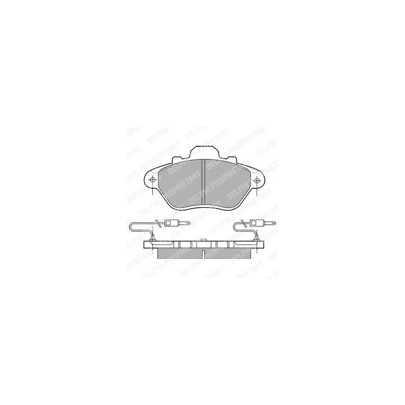 Jeu de 4 plaquettes de frein avant DELPHI LP654