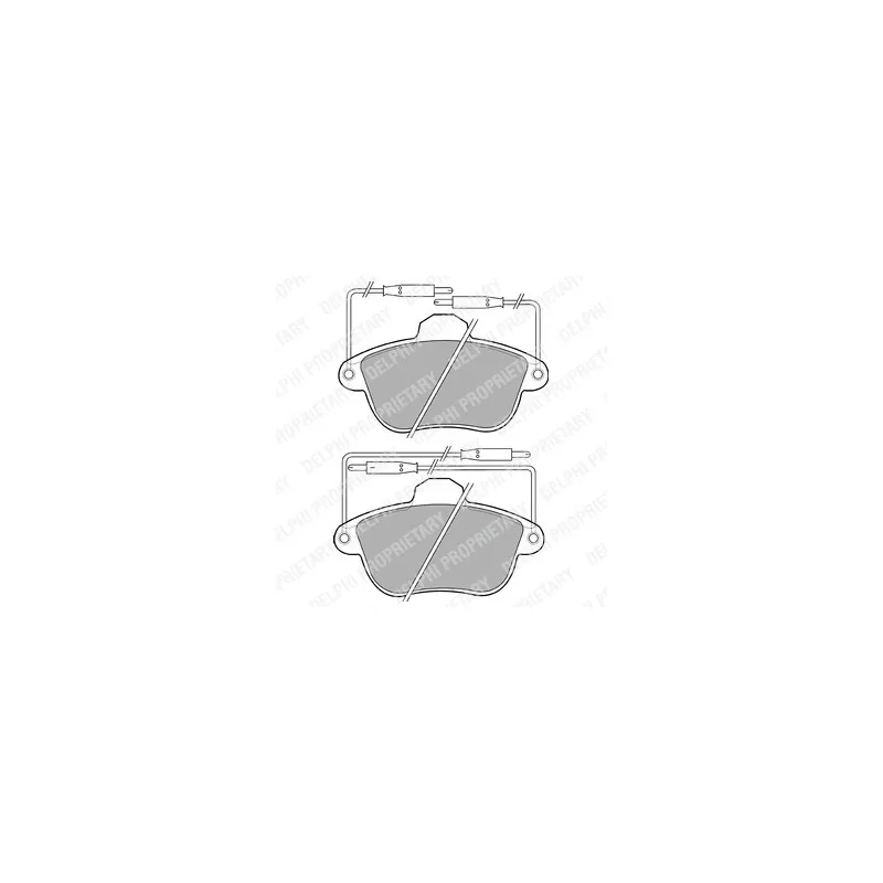 Jeu de 4 plaquettes de frein avant DELPHI LP741