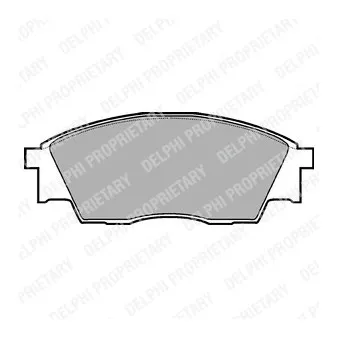 Jeu de 4 plaquettes de frein avant DELPHI LP811