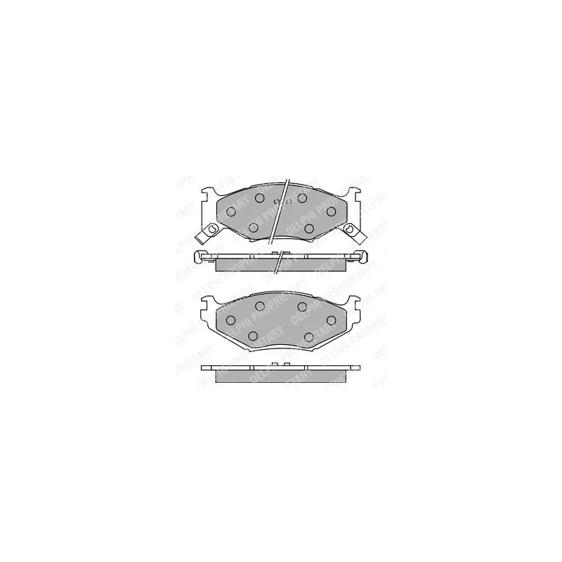 Jeu de 4 plaquettes de frein avant DELPHI LP891