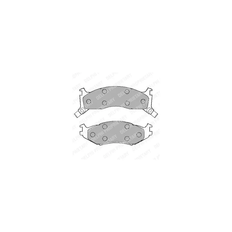 Jeu de 4 plaquettes de frein avant DELPHI LP892