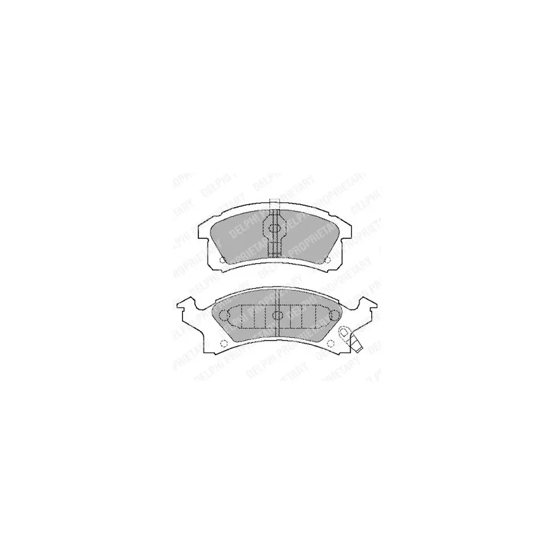 Jeu de 4 plaquettes de frein avant DELPHI LP898