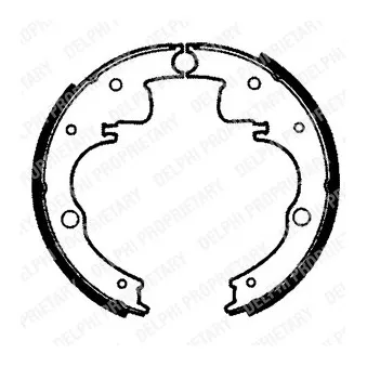 Jeu de mâchoires de frein DELPHI LS1073