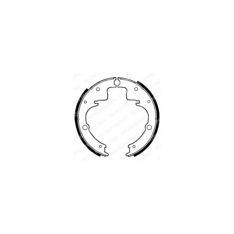 Jeu de mâchoires de frein DELPHI LS1074