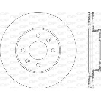 Jeu de 2 disques de frein avant OPEN PARTS BDA2868.20