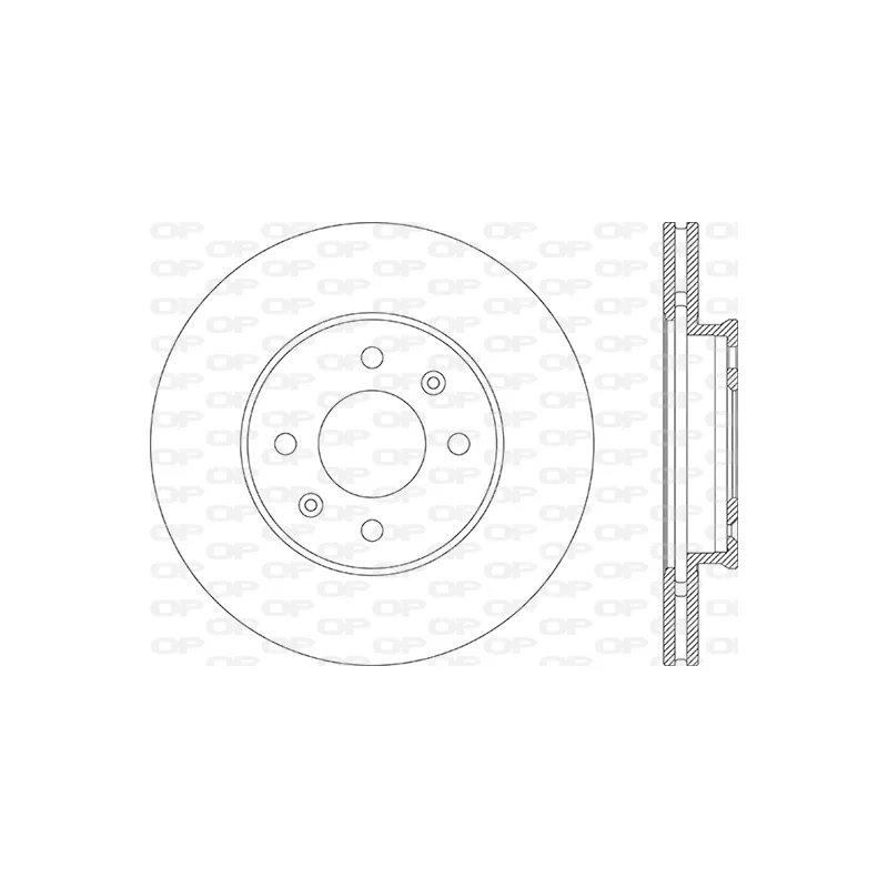 Jeu de 2 disques de frein avant OPEN PARTS BDA2868.20