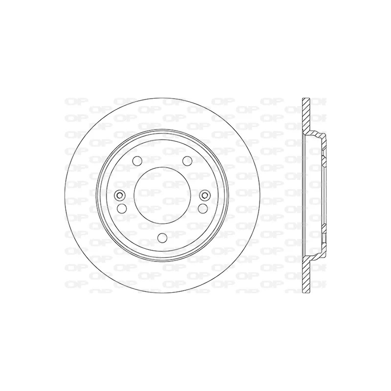Jeu de 2 disques de frein arrière OPEN PARTS BDA2876.10