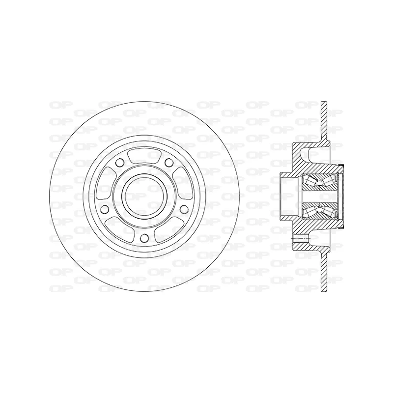 Jeu de 2 disques de frein arrière OPEN PARTS BDA2879.30