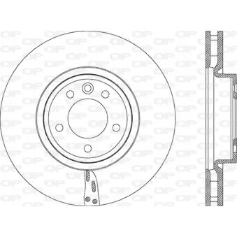 Jeu de 2 disques de frein avant OPEN PARTS BDR2878.20