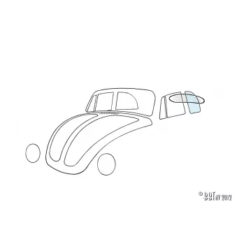 Vitre latérale arrière gauche, cabrio YOUNG PARTS 9001-500