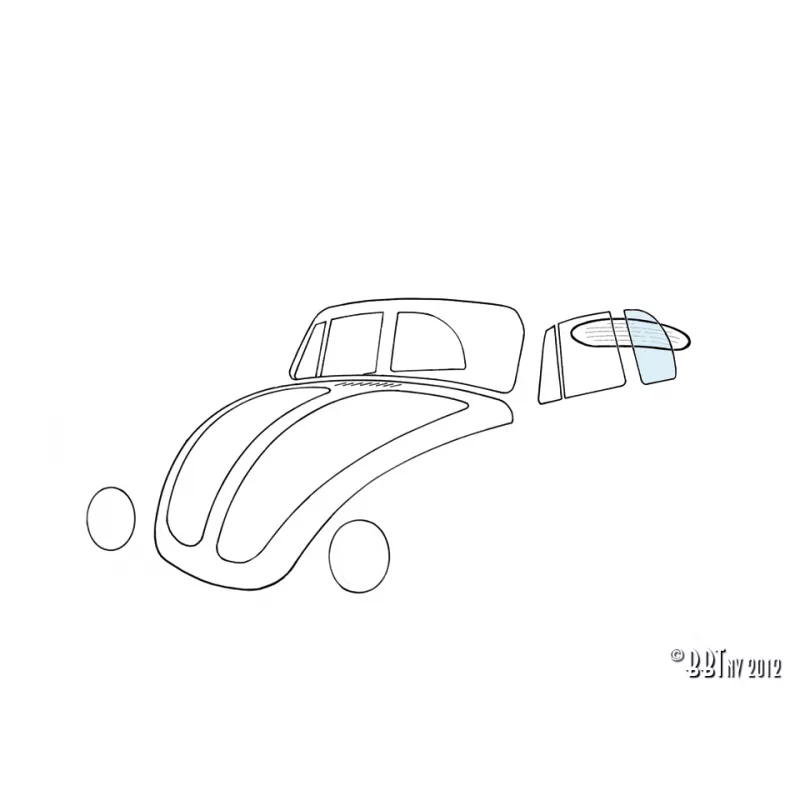 Vitre latérale arrière gauche, cabrio YOUNG PARTS 9001-500