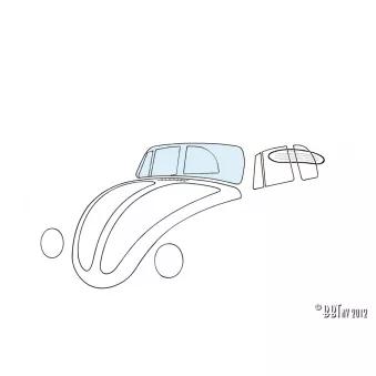 Pare-brise, Cox Cabriolet YOUNG PARTS 9000-000