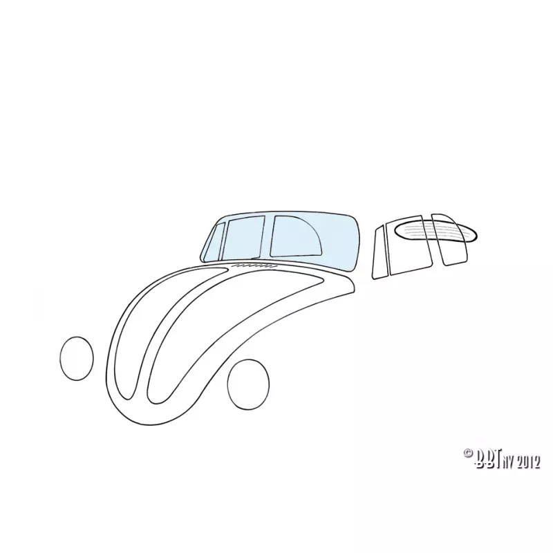 Pare-brise, Cox Cabriolet YOUNG PARTS 9000-000
