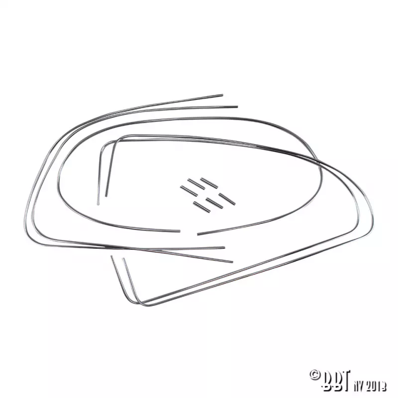 Kit moulure pour 4 vitre fixes 'Deluxe' (moulure alu) YOUNG PARTS 0317-1